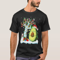 Abacate Fruta Xmas Tree Lighting Santa Hat Avocado
