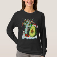 Abacate Fruta Xmas Tree Lighting Santa Hat Avocado