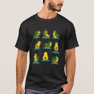 Camiseta Abacate Ioga Gráficos Motivos Meditação Legume Aba
