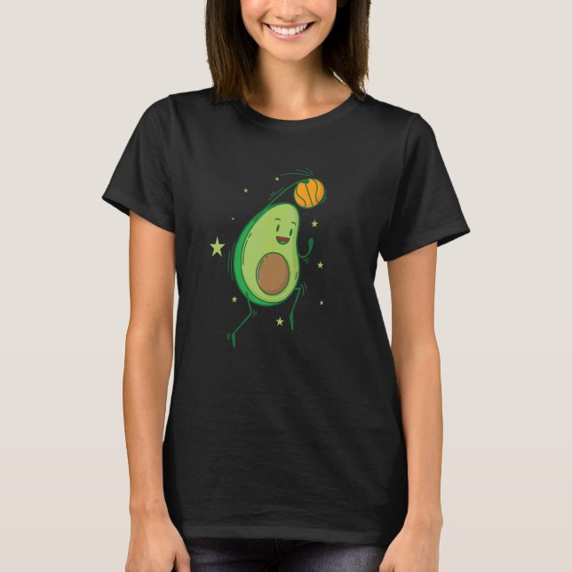 Camiseta Abacate Jogando Basquete (Frente)