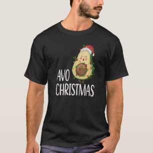 Camiseta Abacate Natal Avo Feliz Natal Chapéu de Papai Noe