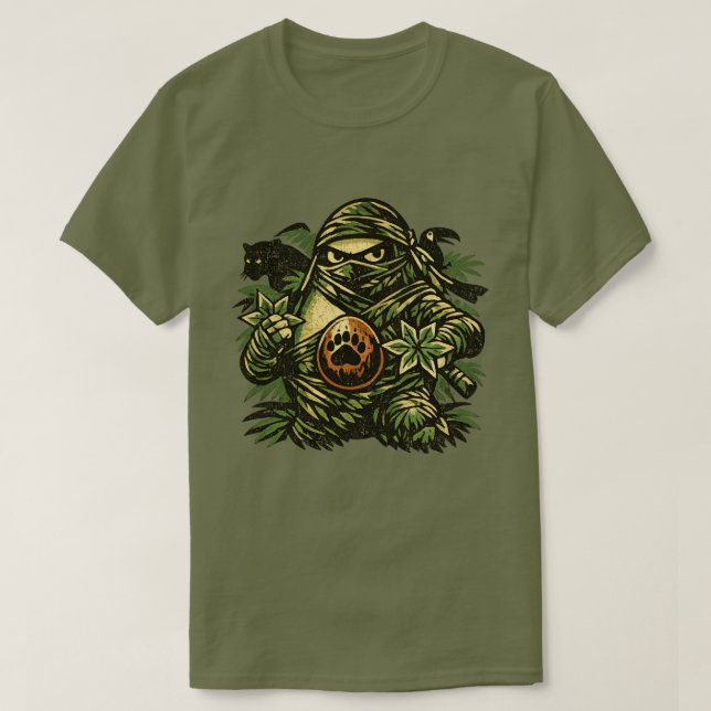 Camiseta Abacate Ninja — Sombra da Selva  (Frente do Design)