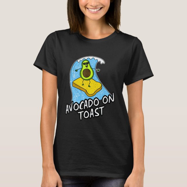 Camiseta Abacate No Torrada Surfando Alimentação Saudável S (Frente)