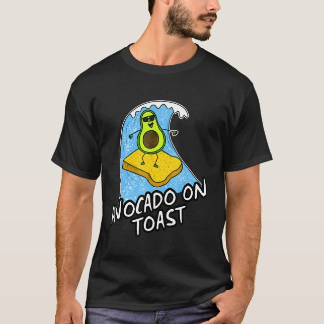 Camiseta Abacate No Torrada Surfe Alimentação Saudável Surf (Frente)