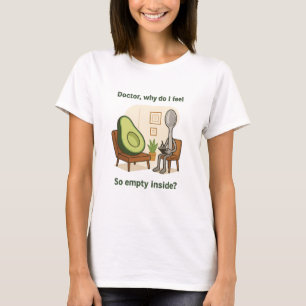 Camiseta Abacate Procura Ajuda de Terapeuta Colher