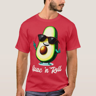 Camiseta abacate vestindo óculos de sol engraçado