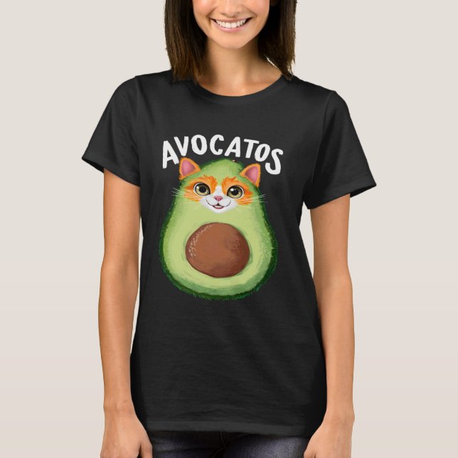 Camiseta Abacates Gato Engraçado Abacate (Frente)