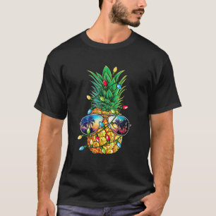 Camiseta Abacaxi Árvore De Natal Leve Xmas Para Homens