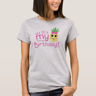 Camiseta Abacaxi Bonito É Meu Aniversário