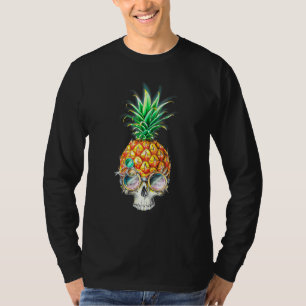 Camiseta Abacaxi - Caveira Aloha - Bebe o Gótico Havaiano