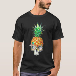 Camiseta Abacaxi - Caveira Aloha - Bebe o Gótico Havaiano
