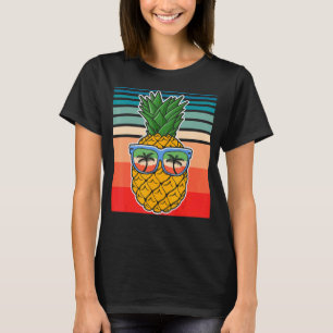 Camiseta Abacaxi Com Óculos De Sol Retro Verão Corresponden