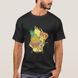 Camiseta Abacaxi Dançando Com Pizza Havaí Itália Meme