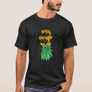 Camiseta Abacaxi De Cabeça Para Baixo Onde Um Swinger Engra