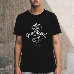 Camiseta Abacaxi de Fruta tropical de Verão minimalista