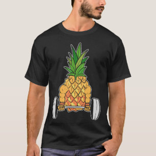 Camiseta Abacaxi de Malhação de Gym com levantamento de pes