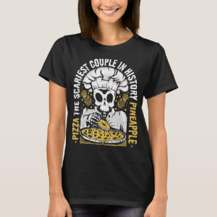 Camiseta Abacaxi de pizza havaiana do Halloween, Casal mais