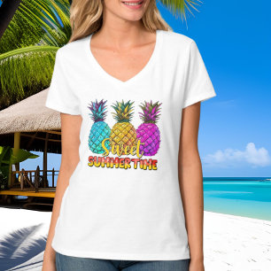 Camiseta abacaxi doce de verão