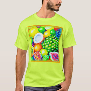Camiseta Abacaxi e Frutas tropicais. Comprar Agora