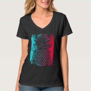 Camiseta Abacaxi Em Festival De Cor Techno Sintetizador Br