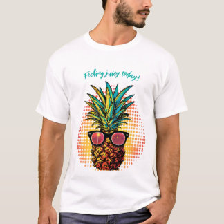 Camiseta Abacaxi em óculos escuros desportivos