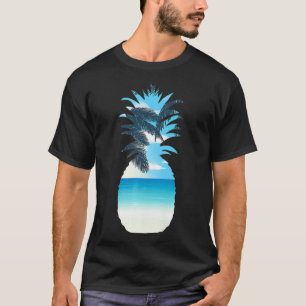 Camiseta Abacaxi Em Um pintinho De Chá De Fruta Tropical Le