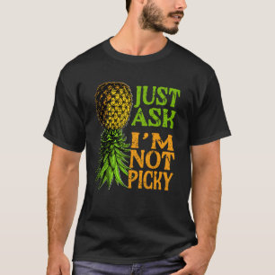 Camiseta Abacaxi Engraçado de Cabeça para Baixo Balançador 