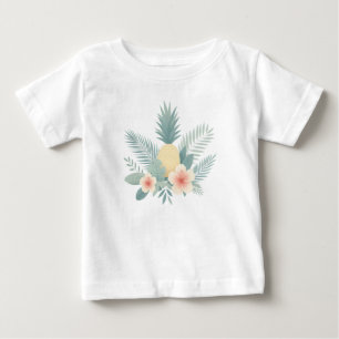 Camiseta Abacaxi floral e havaiano