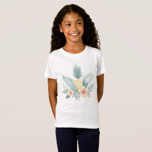 Camiseta Abacaxi floral e havaiano