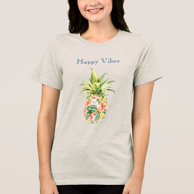 Camiseta Abacaxi Floral Tropical (Frente)