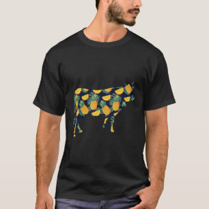 Camiseta Abacaxi Havaiano Vaca Mulheres Homens Impressão Be