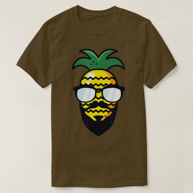 Camiseta Abacaxi hipster (Frente do Design)