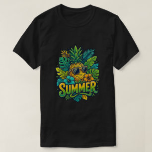 Camiseta Abacaxi Legal Usando Óculos de Sol - verão fofo