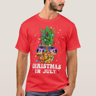 Camiseta Abacaxi Natal Em Julho Aloha Hawaii Beaches H