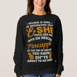 Camiseta Abacaxi Obsceno  Treino Fitness Citações de Academ
