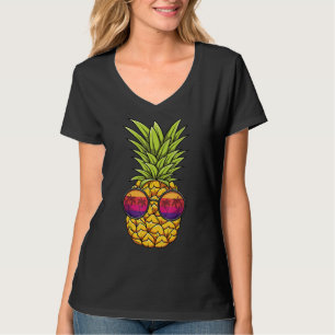 Camiseta Abacaxi Óculos de sol Aloha Beach Havaiano S