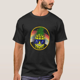 Camiseta Abacaxi Para Mulheres Homens Honolulu Tropicais