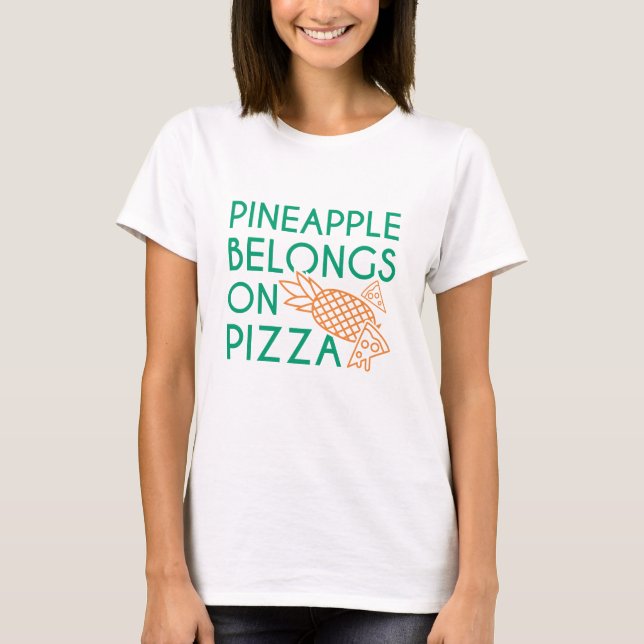 Camiseta Abacaxi Pertence Na Pizza (Frente)