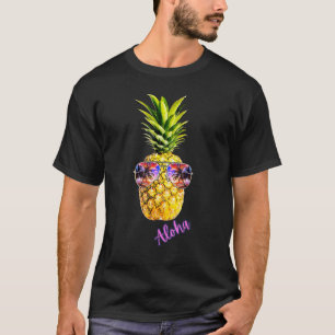 Camiseta Abacaxi Sunglass Aloha Beaches Havaí Havaí