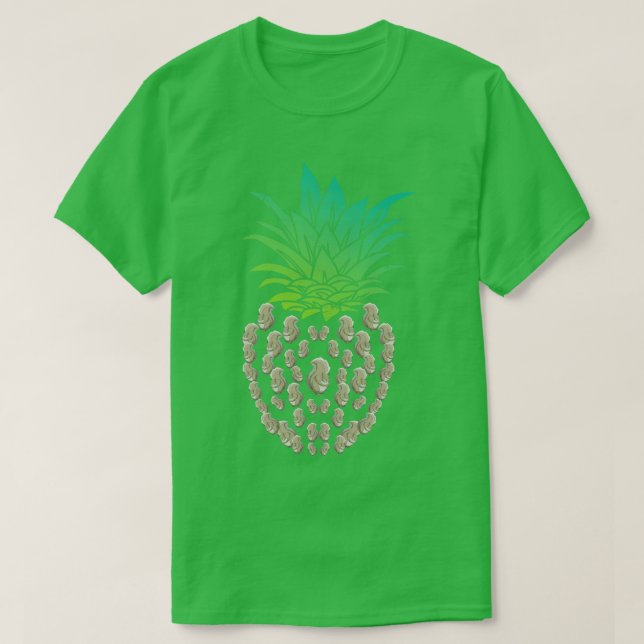 Camiseta Abacaxi Tropical de Esquilo Cinto Animal (Frente do Design)