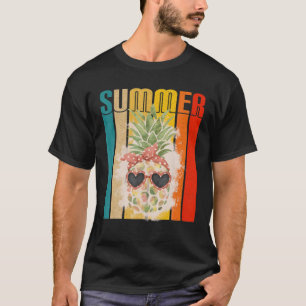 Camiseta Abacaxi Verão Óculos de sol Bandana