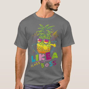 Camiseta Abacaxi Veste Óculos De Sol Com Um Cristo De Chefe