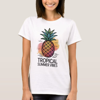 🍍 Camiseta Abacaxi Vibrações de Verão | Camisa Tr