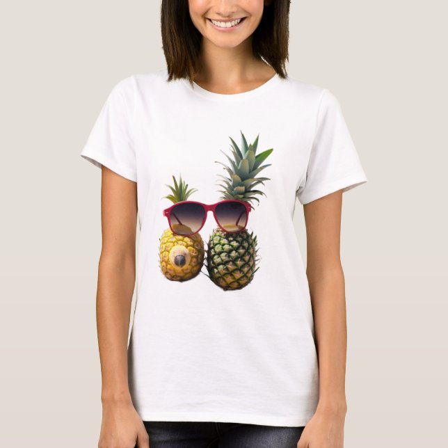 Camiseta Abacaxis Legais com Óculos de Sol – Vibrações Dive (Frente)
