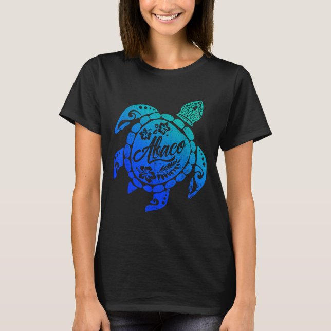 Camiseta Abaco Tribal Sea Turtle Bahamas Beach Vacation  (Frente)
