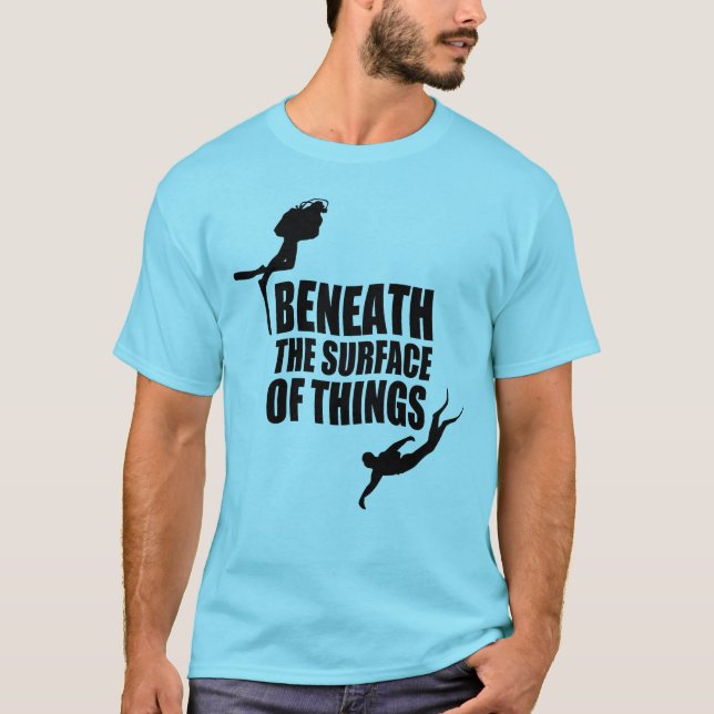 Camiseta Abaixo Da Superfície | Cotação Divisória Scuba (Frente)