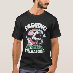 Camiseta Abaixo, mas ainda fazendo rir ganso bobo engraçado