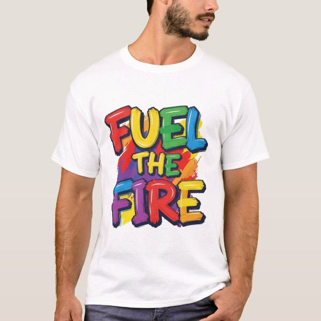Camiseta Abasteça o Fogo" (Frente)