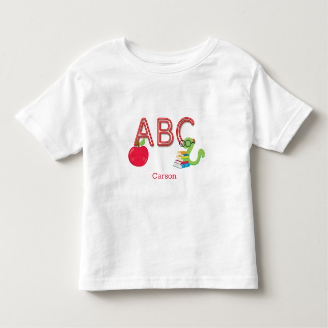 Camiseta Abate de Letras ABC Personalizado (Frente)