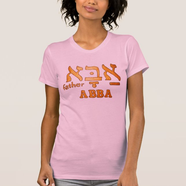 Camiseta ABBA, Padre Deus Camisa-T-Camisa-Mulher (Frente)